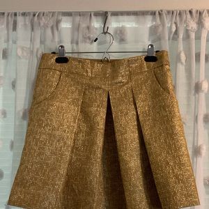 Gold JCrew skirt size 6 NWT